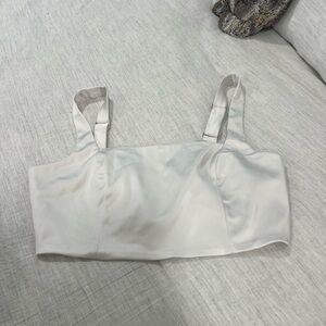 BRAND NEW  Satin White Crop Top